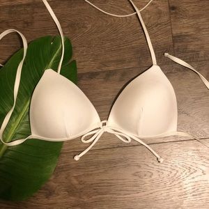 White Triangle Bikini Top